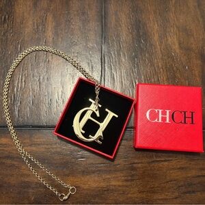 Carolina Herrera Silver Initial Necklace